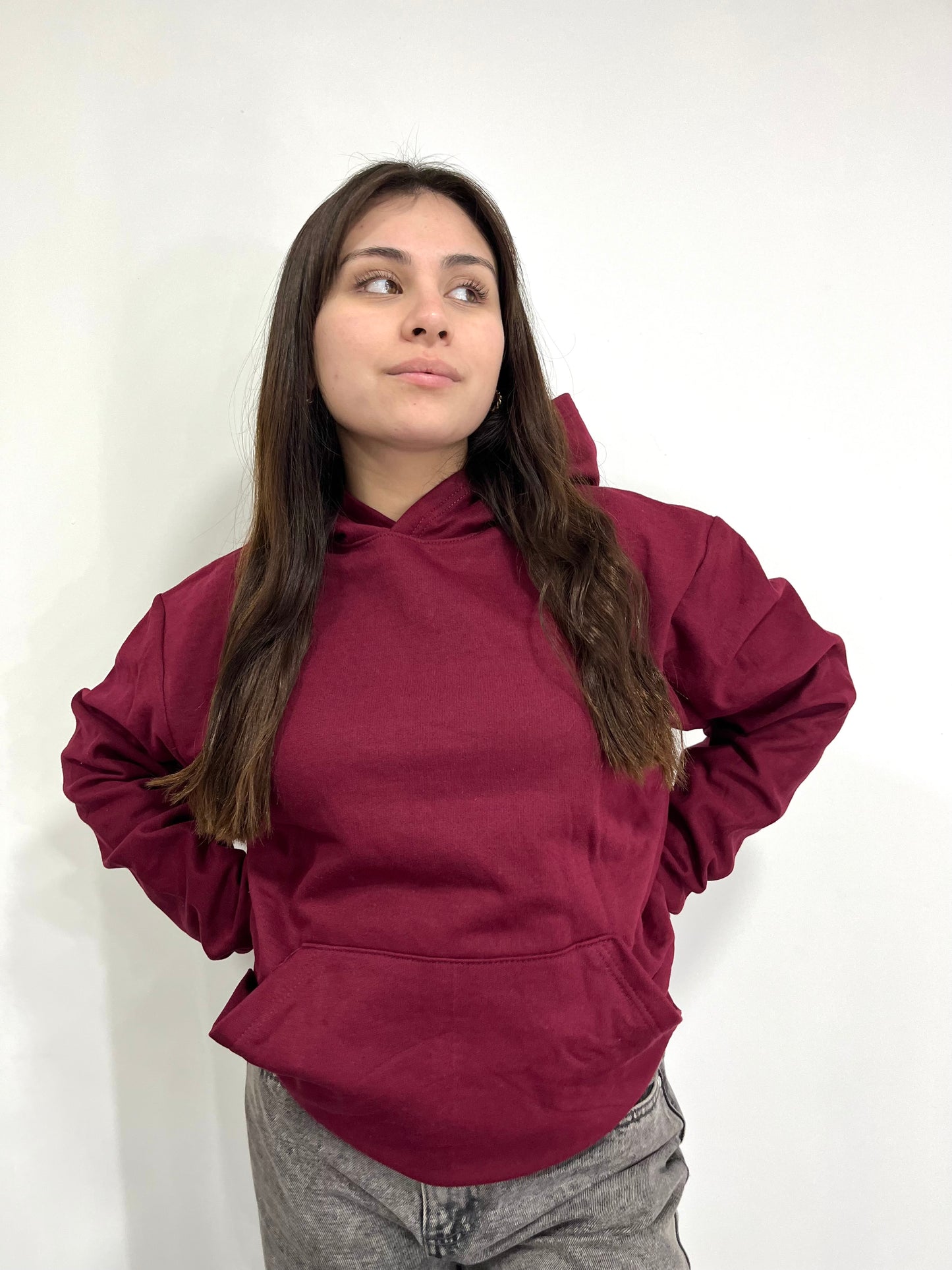 Basic Burdeo - Hoodie Clásico