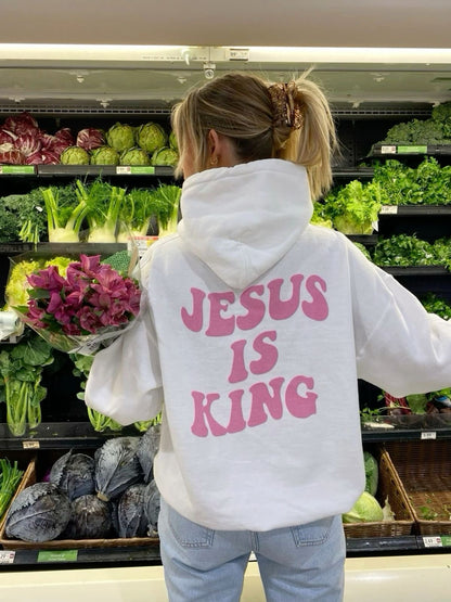 Hoodie clasico blanco Jesús is king
