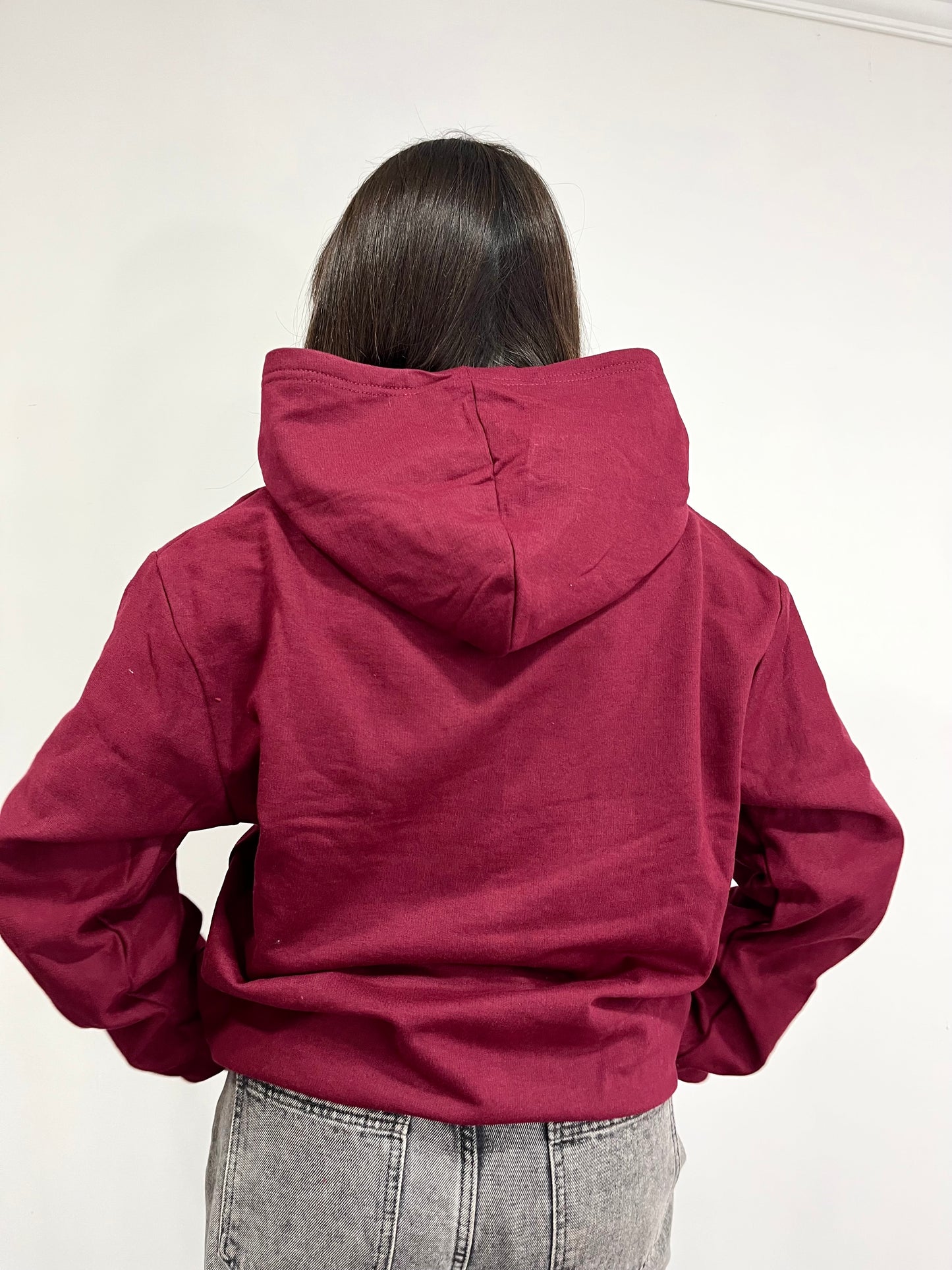 Basic Burdeo - Hoodie Clásico