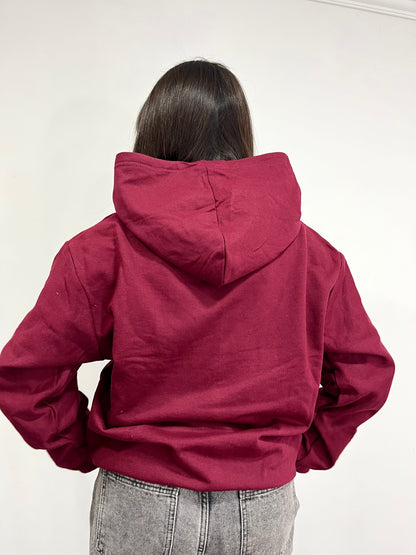Basic Burdeo - Hoodie Clásico