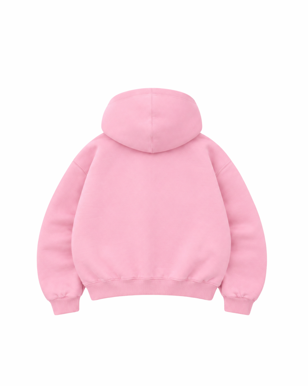 Hoodie Zip Mangas globo Basic pink