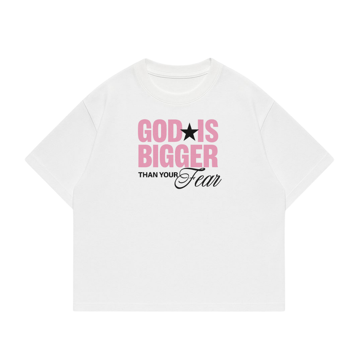Polera boxi fit god is bigger than