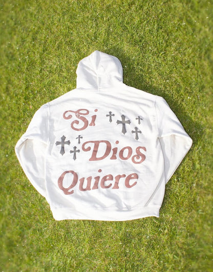 Hoodie si Dios quiere  modelo globo puff