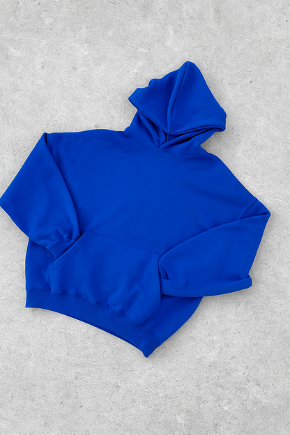 Hoodie manga globo Basic azul