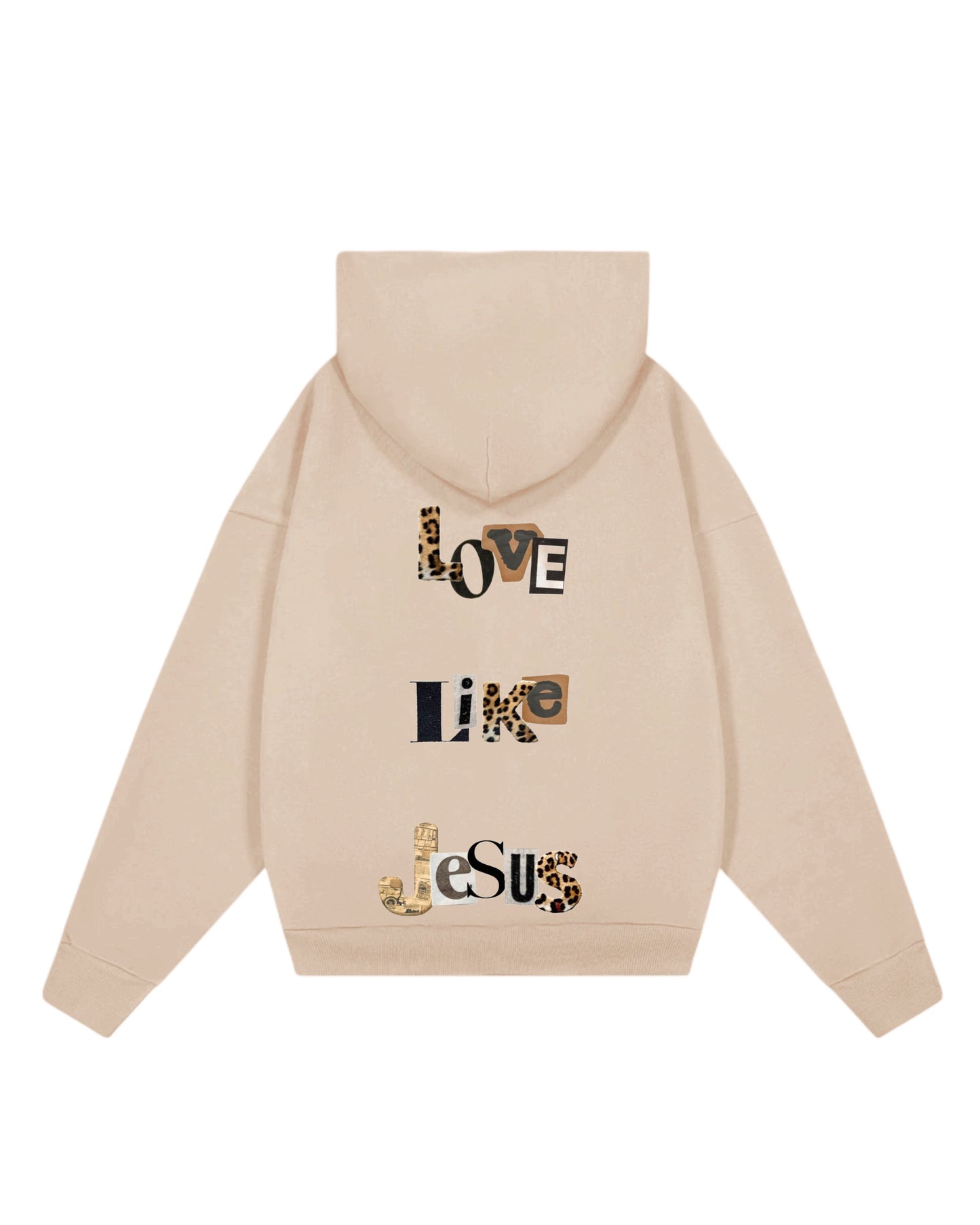 Hoodie beige love like Jesús