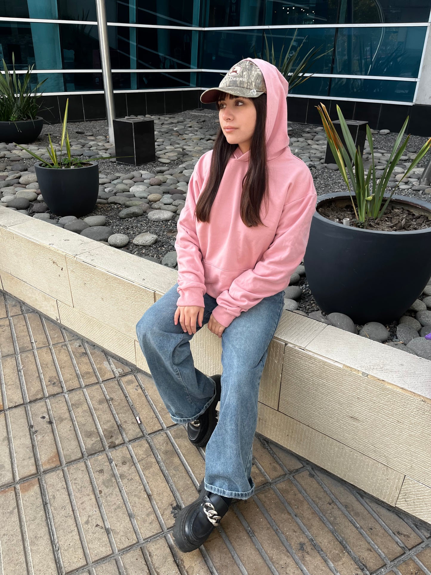 Basic palo rosa  - Hoodie Clásico