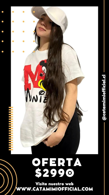Poleras estampados Mickey,  Minnie