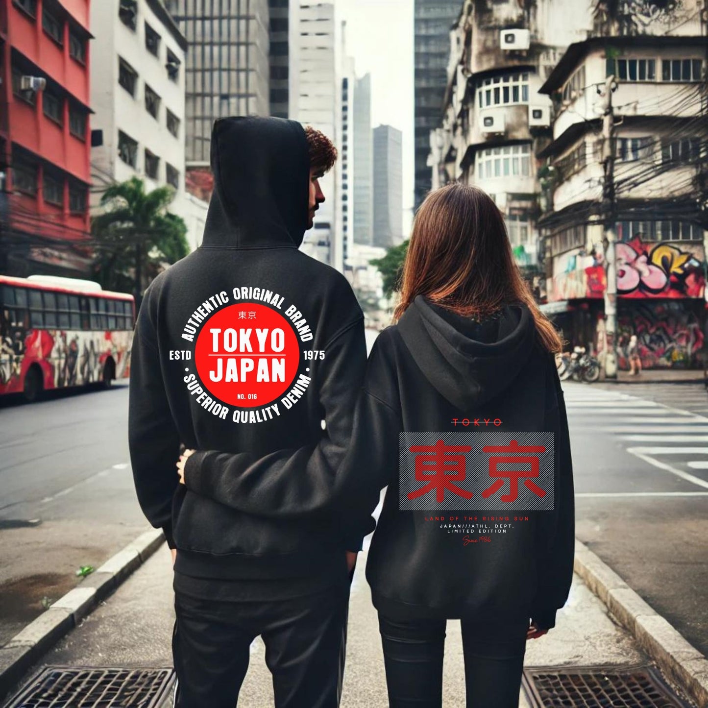 Hoodie parejas Tokio japan #16