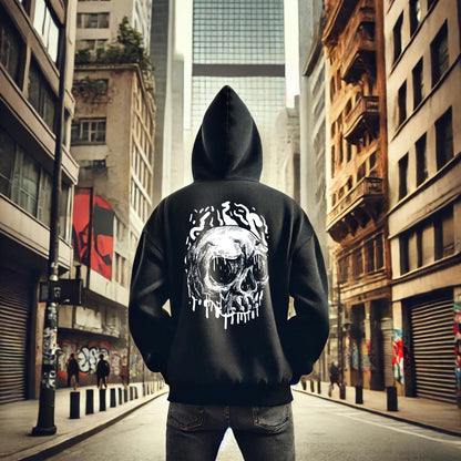 Hoodie urbano calavera #025
