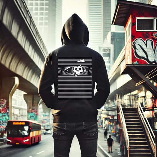 Hoodie esqueleto asomado 030