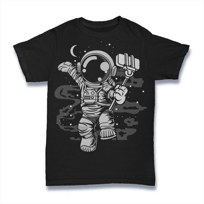 Polera cartoon culture Astronaut selfie #0011