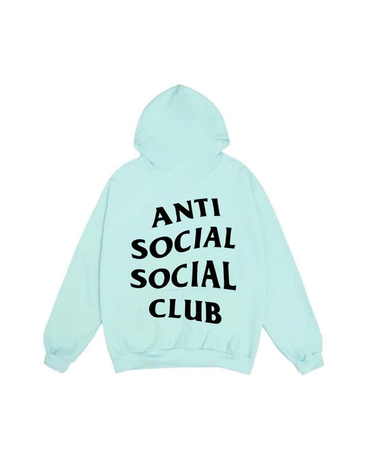 Hoodie Antisocial Club verde menta