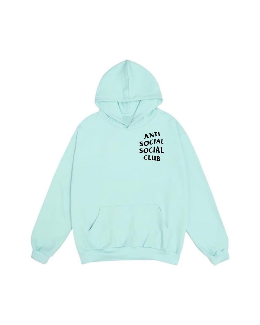 Hoodie Antisocial Club verde menta