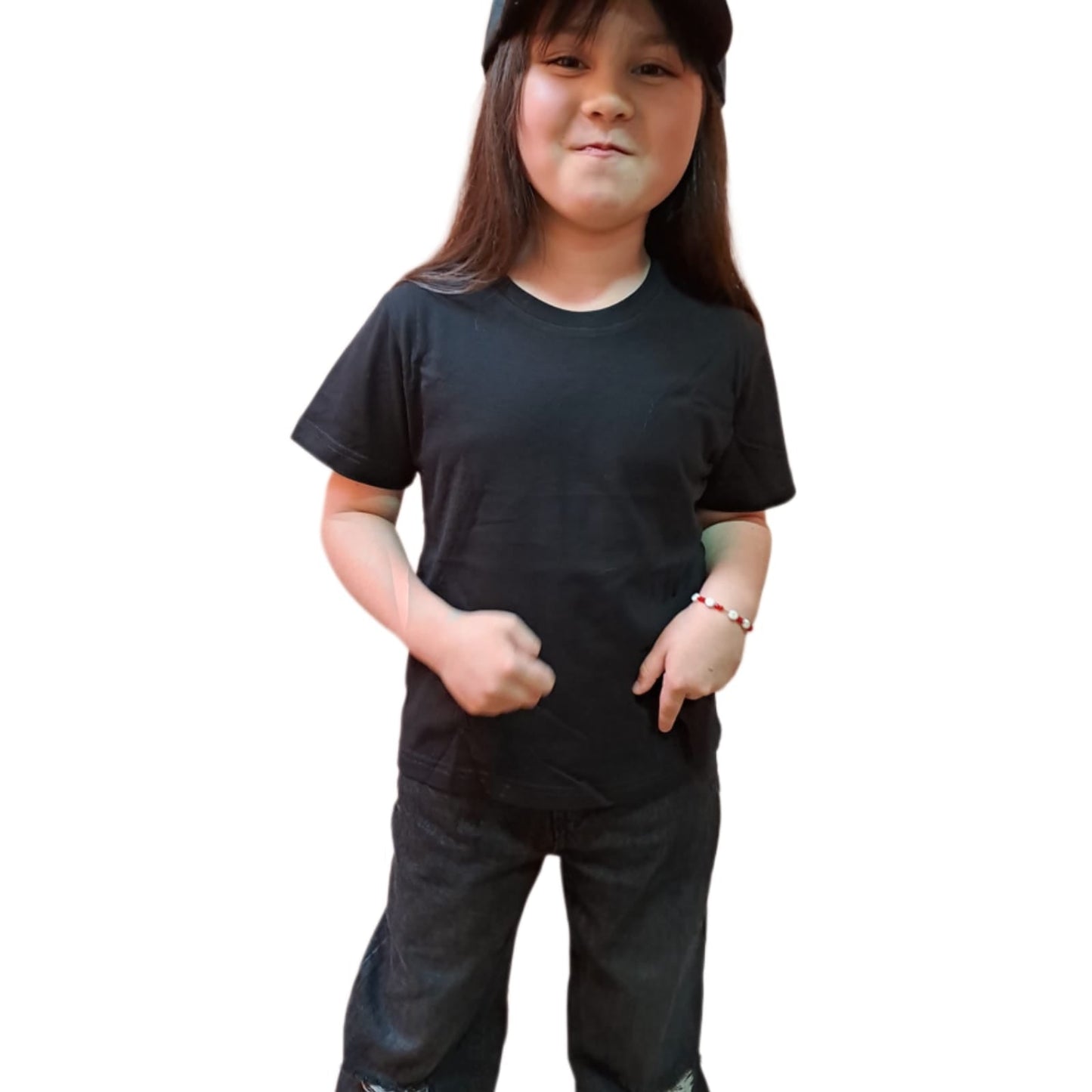 Poleras lisas niños manga corta blanca