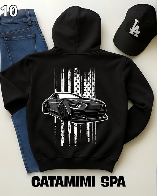 🏁 Hoodie Urban "Auto Gris Moderno" – Edición Negra Premium 🏁