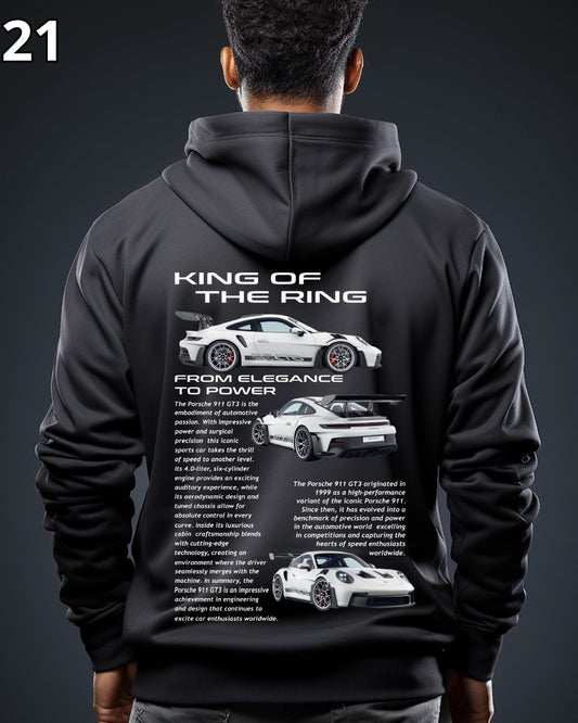🏁 Hoodie Urban "Auto King Of The Ring " – Edición Negra Premium 🏁