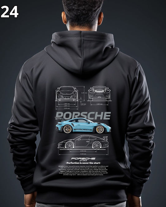 🏁 Hoodie Urban "Auto Porshe GT3RS" – Edición Negra Premium 🏁