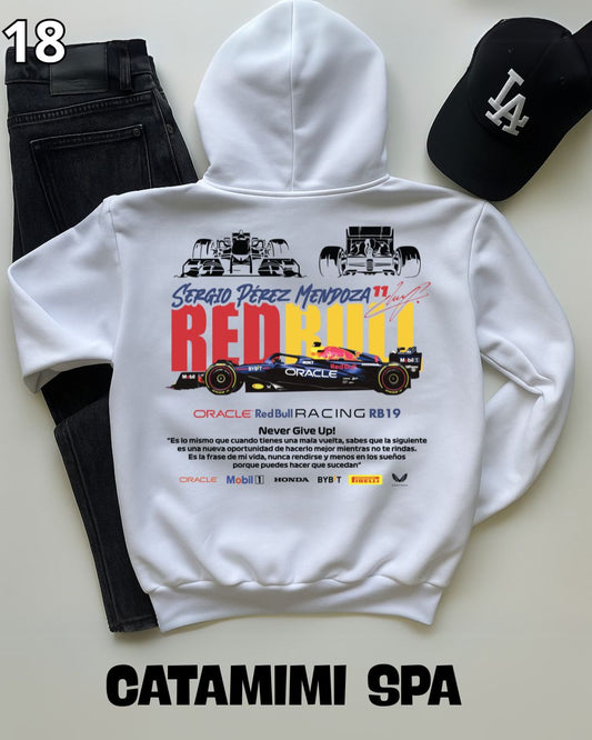 🏁 Hoodie Urban "Auto RedBull RB19" – Edición Blanca Premium 🏁