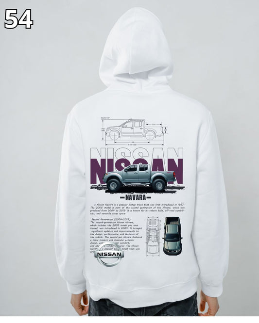 🏁 Hoodie Urban "Auto Nissan Gris" – Edición Blanca Premium 🏁