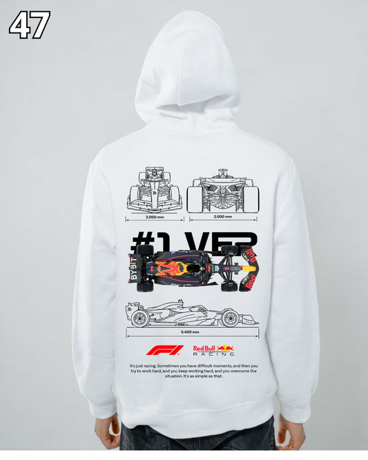 🏁 Hoodie Urban "Auto REDBULL" – Edición Blanca Premium 🏁
