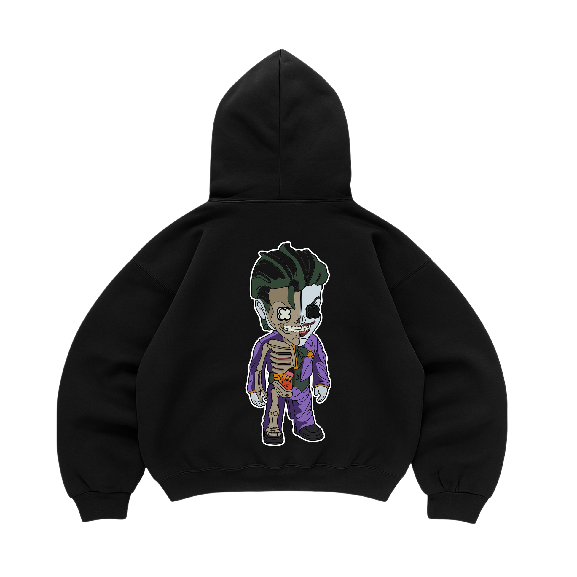 Hoodie Joker Half Skeleton