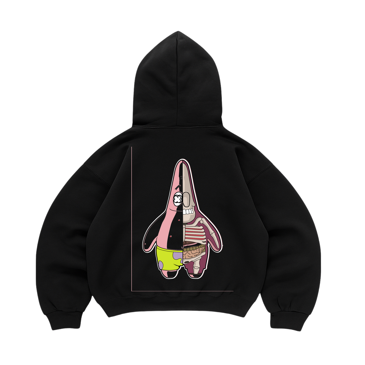 Hoodie Patrick Star Half Skeleton