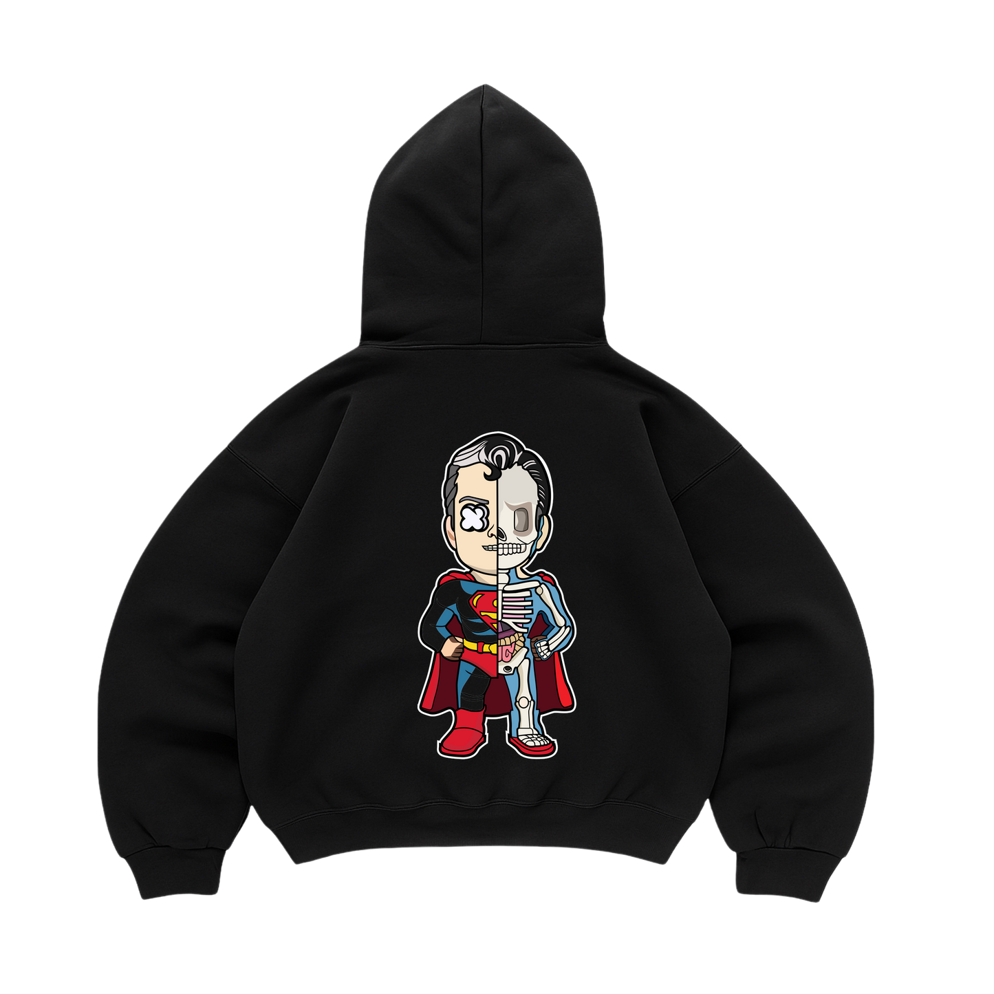 Hoodie Superman Half Skeleton