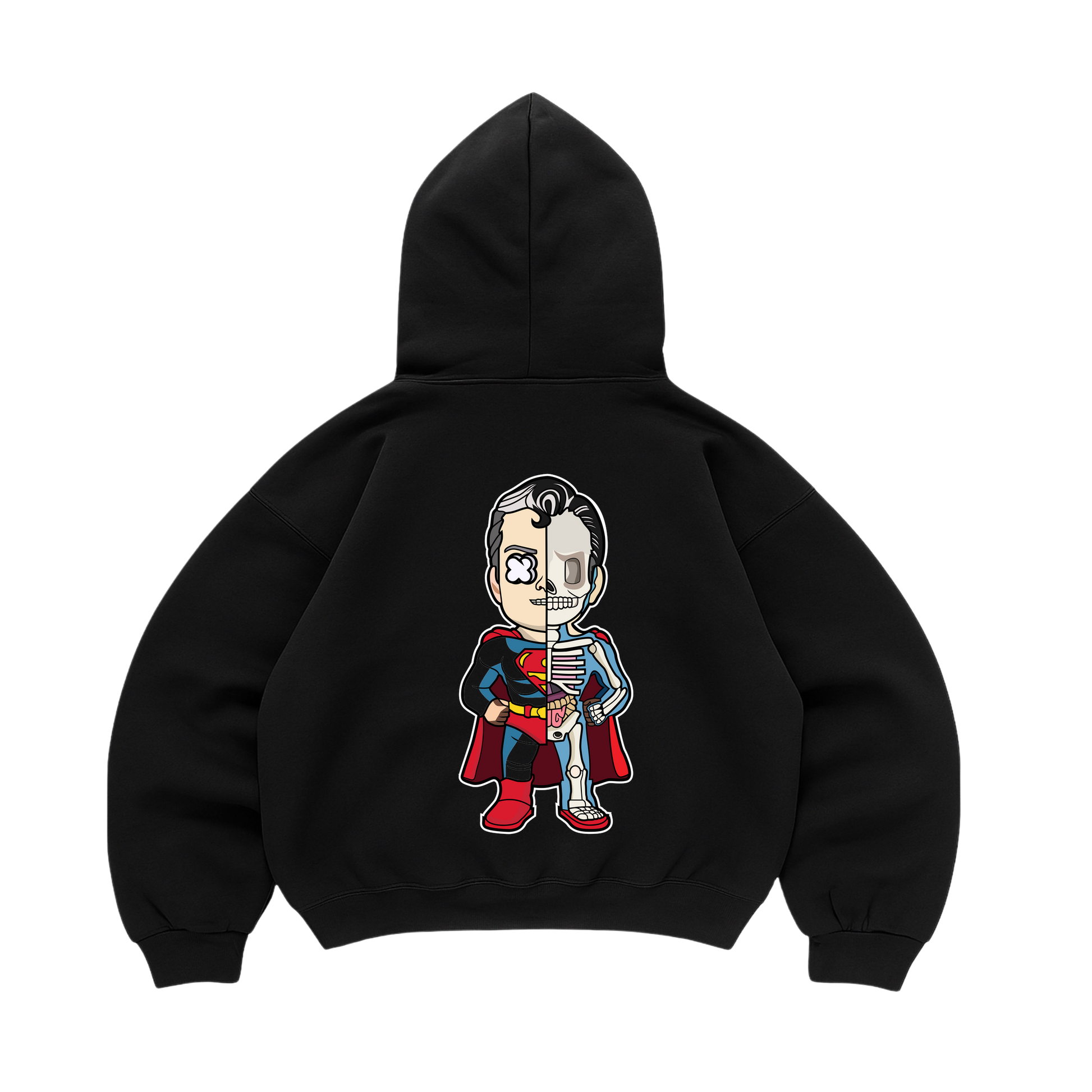 Hoodie Superman Half Skeleton