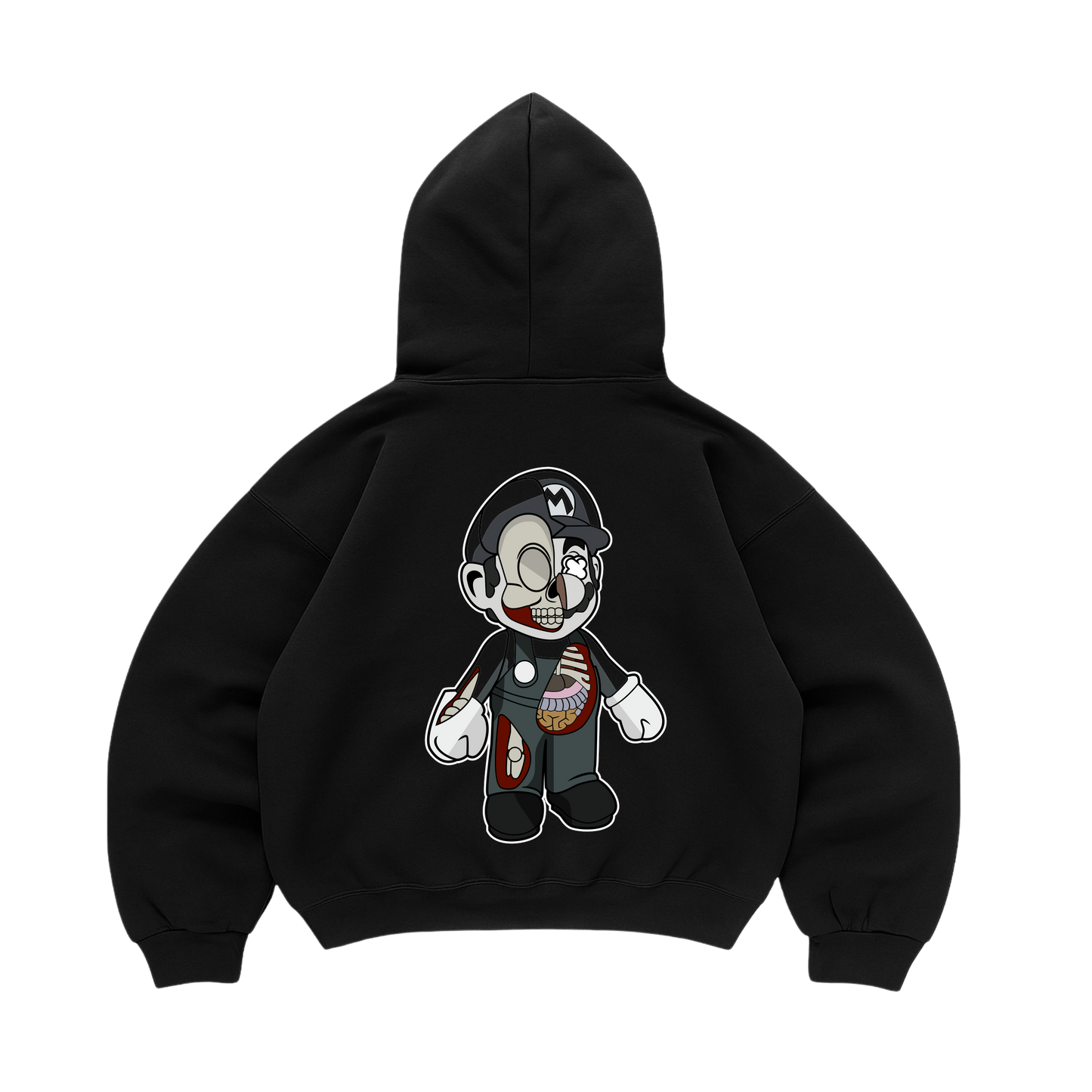 Hoodie Mario Half Skeleton