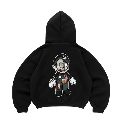 Hoodie Mario Half Skeleton