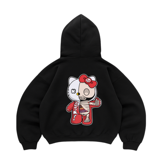 Hoodie Hello Kity Half Skeleton
