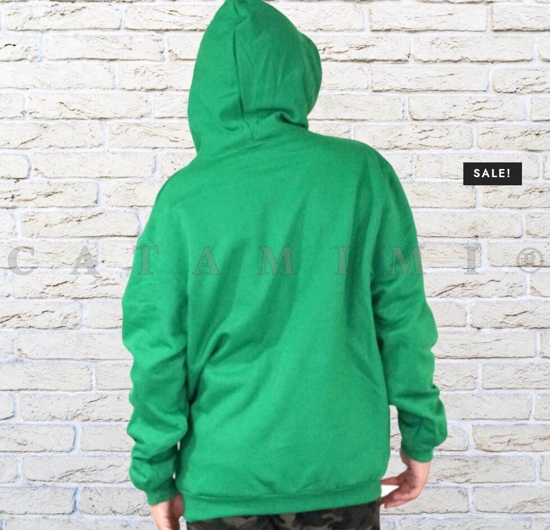 Polerones con Gorro Lisos verde cata